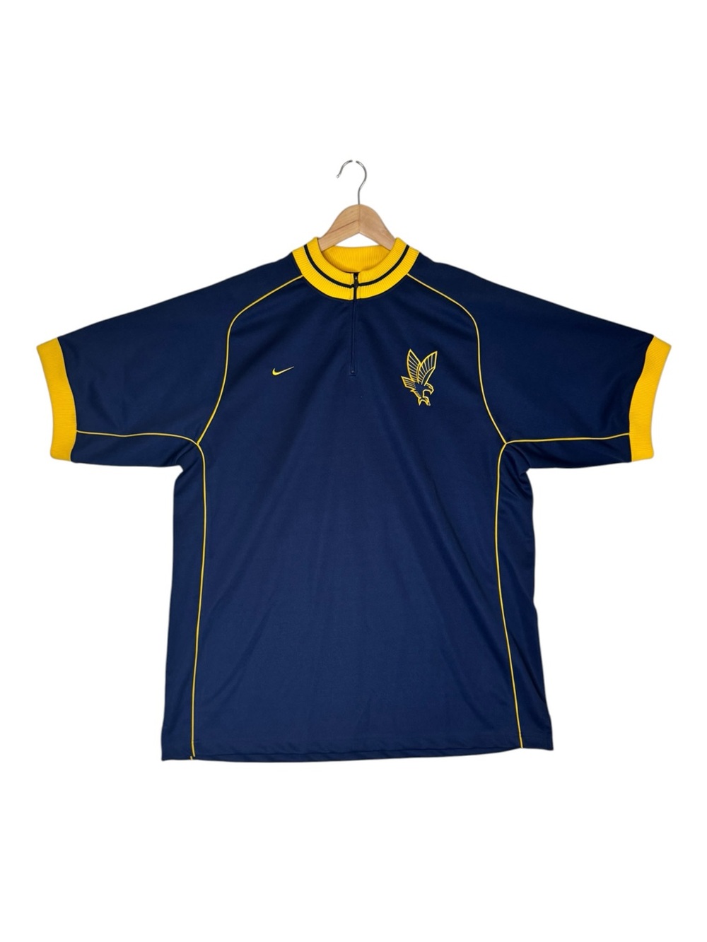 VTG Nike Team Marquette Golden Eagles 1/4 Zip Basketball Shooting Shirt Men's XL